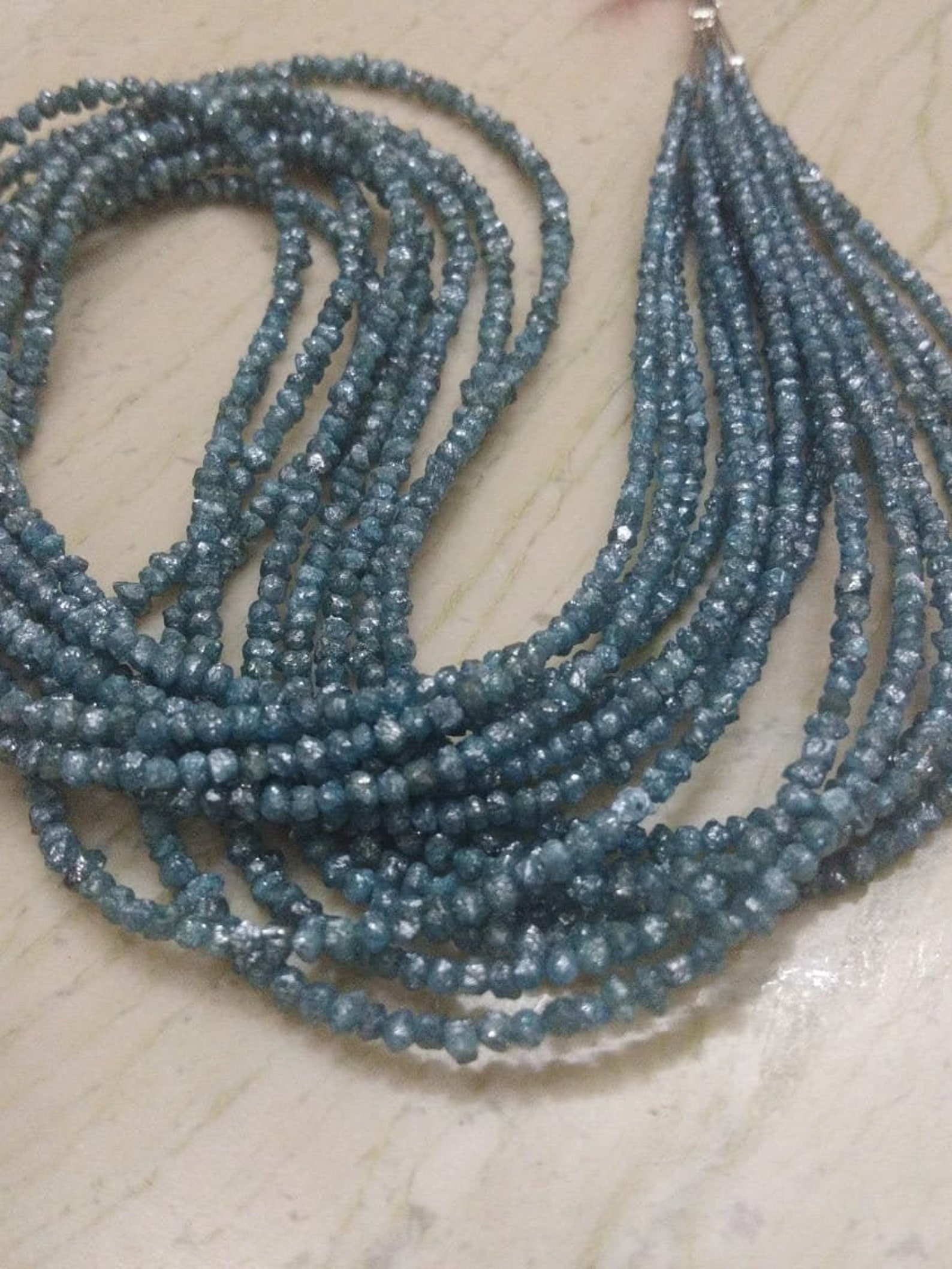 AAA Quality natural Blue Diamond Chips 15 inch strand Size 23 Etsy