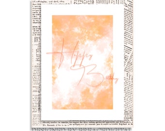 Printable Birthday Card, Instant Digital Download