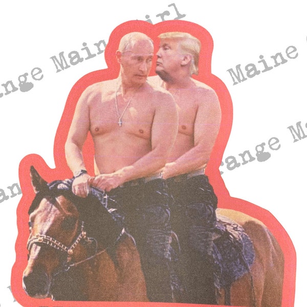 Trump Putin Gas Sticker, Trump Putin Sticker, Fuck Trump Sticker