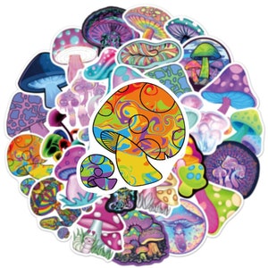 Psychedelic Mushroom Sticker, Hippie Sticker