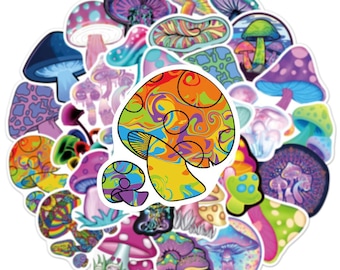 Psychedelic Mushroom Sticker, Hippie Sticker