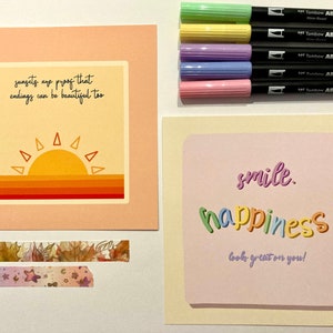 Postcards, Positivity Postcards, A6 Prints, Self Love, Motivational Quotes, Cards for Loved Ones, Glossy Postcards, Square Postcards, Pastel