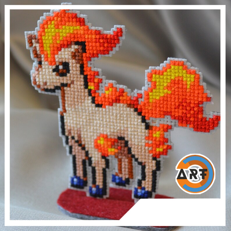 Ponyta figure figurine pixel art collectibles | Etsy