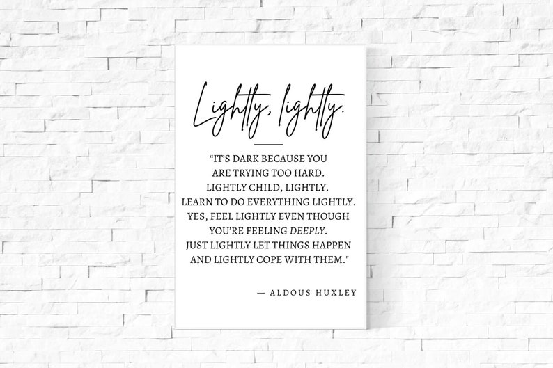 Lightly Aldous Huxley 8x10in Digital Download png/pdf Etsy