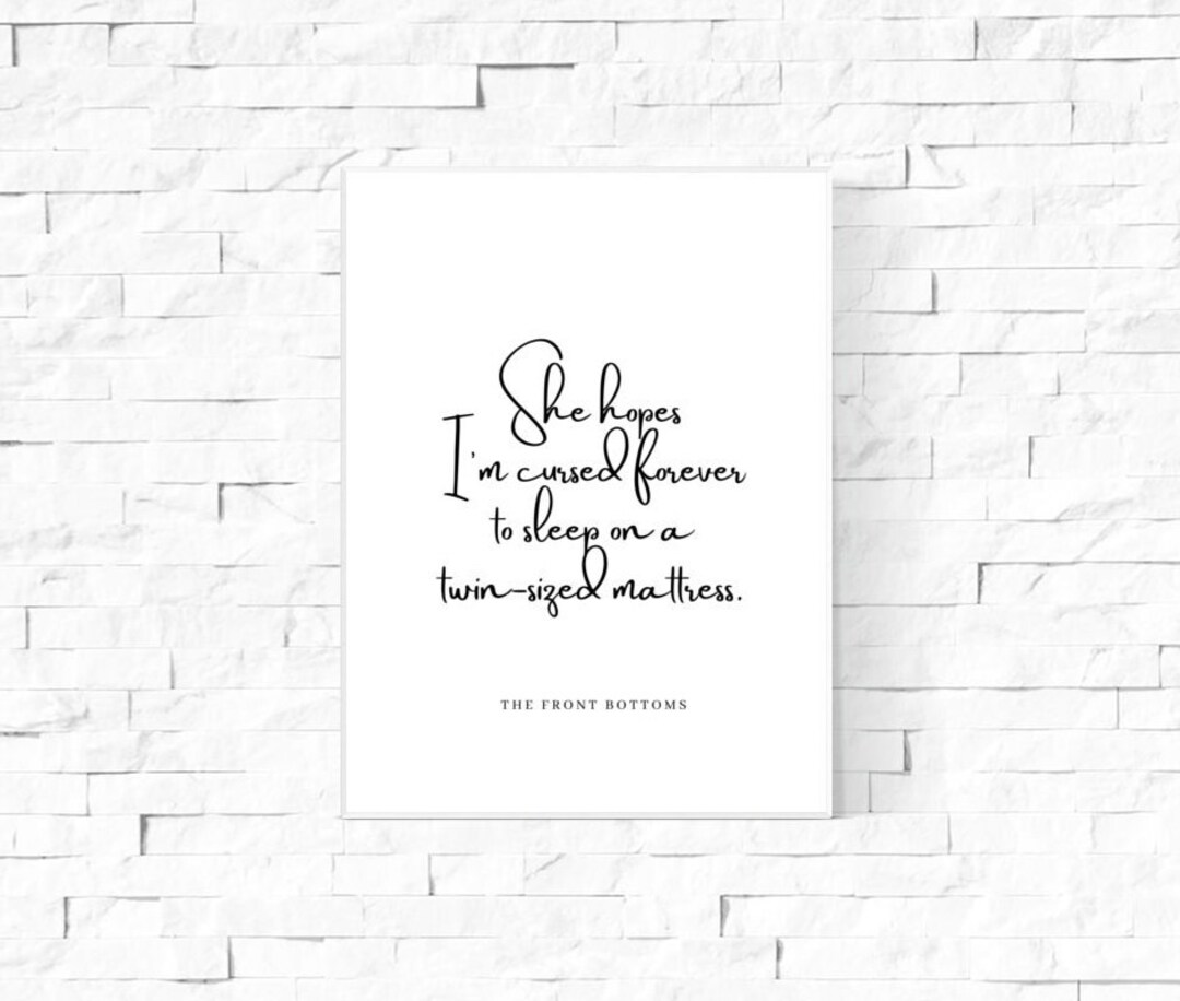 Twin Size Mattress the Front Bottoms Digital Download Etsy Sweden