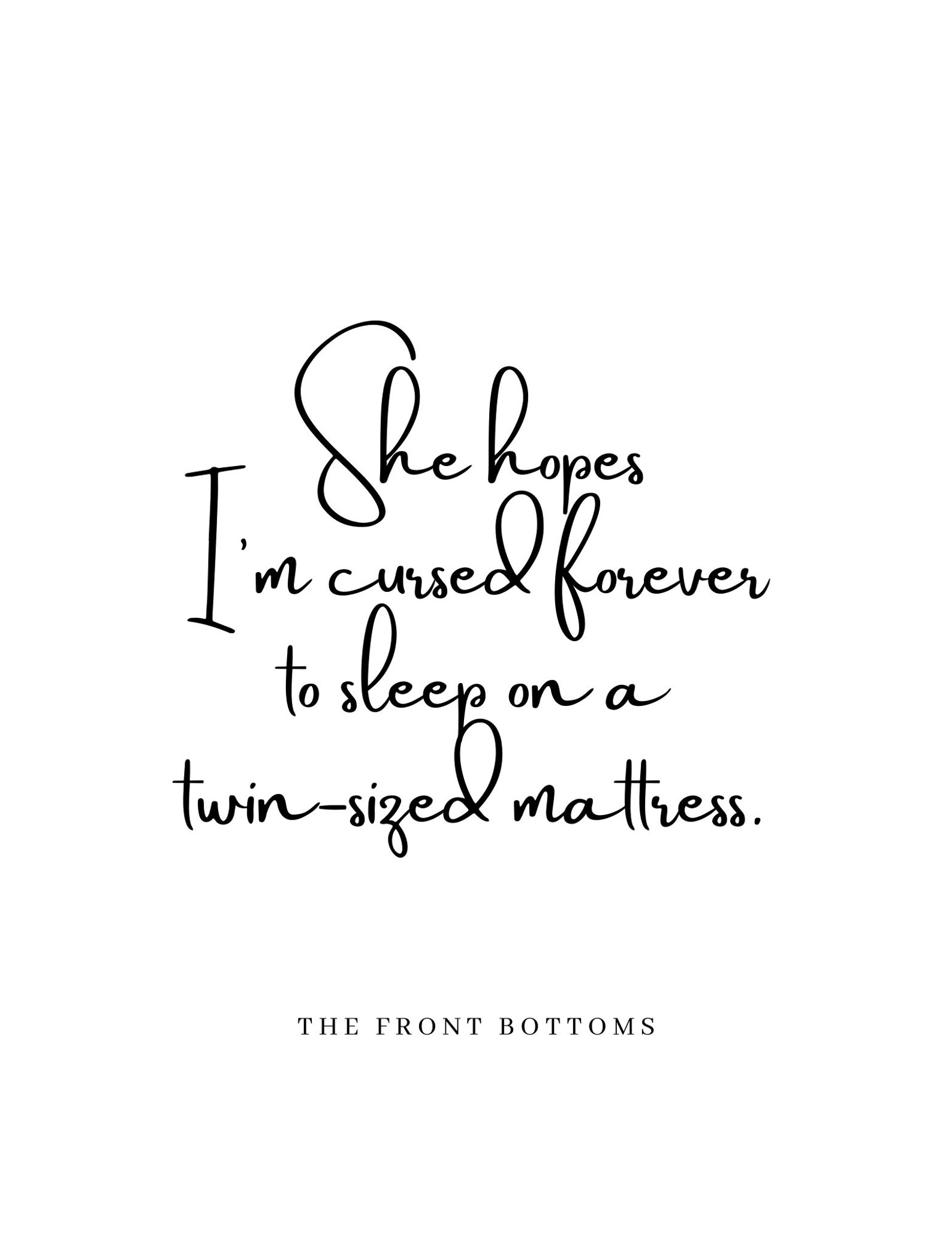 Twin Size Mattress the Front Bottoms Digital Download Etsy Sweden