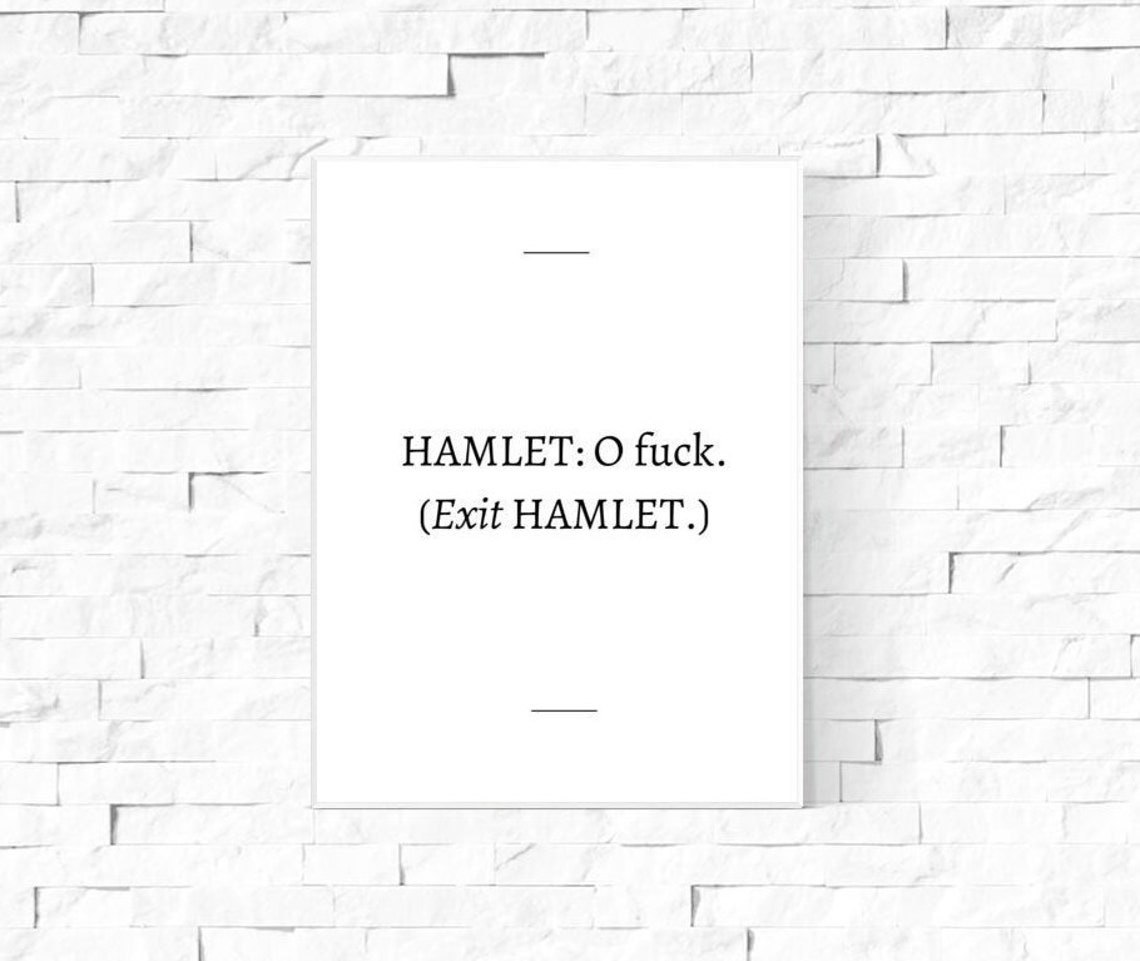 Hamlet Quote Digital Download 8x10in png/pdf included Etsy España