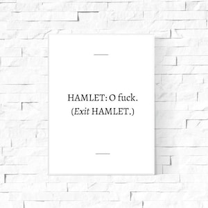Hamlet Quote Digital Download - 8x10in (png/pdf included)