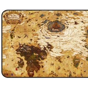 FFXIV World Map Three Continents Eorzea Hydaelyn Large Mouse Pad - Etsy