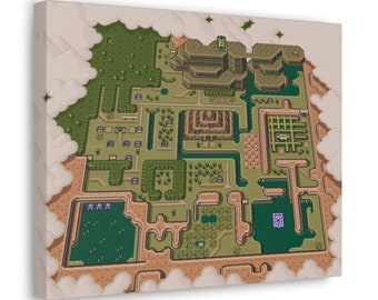 HUGE 5x5 Foot Zelda: A Link To The Past Map Tapestry - Hyrule World Banner For Wall