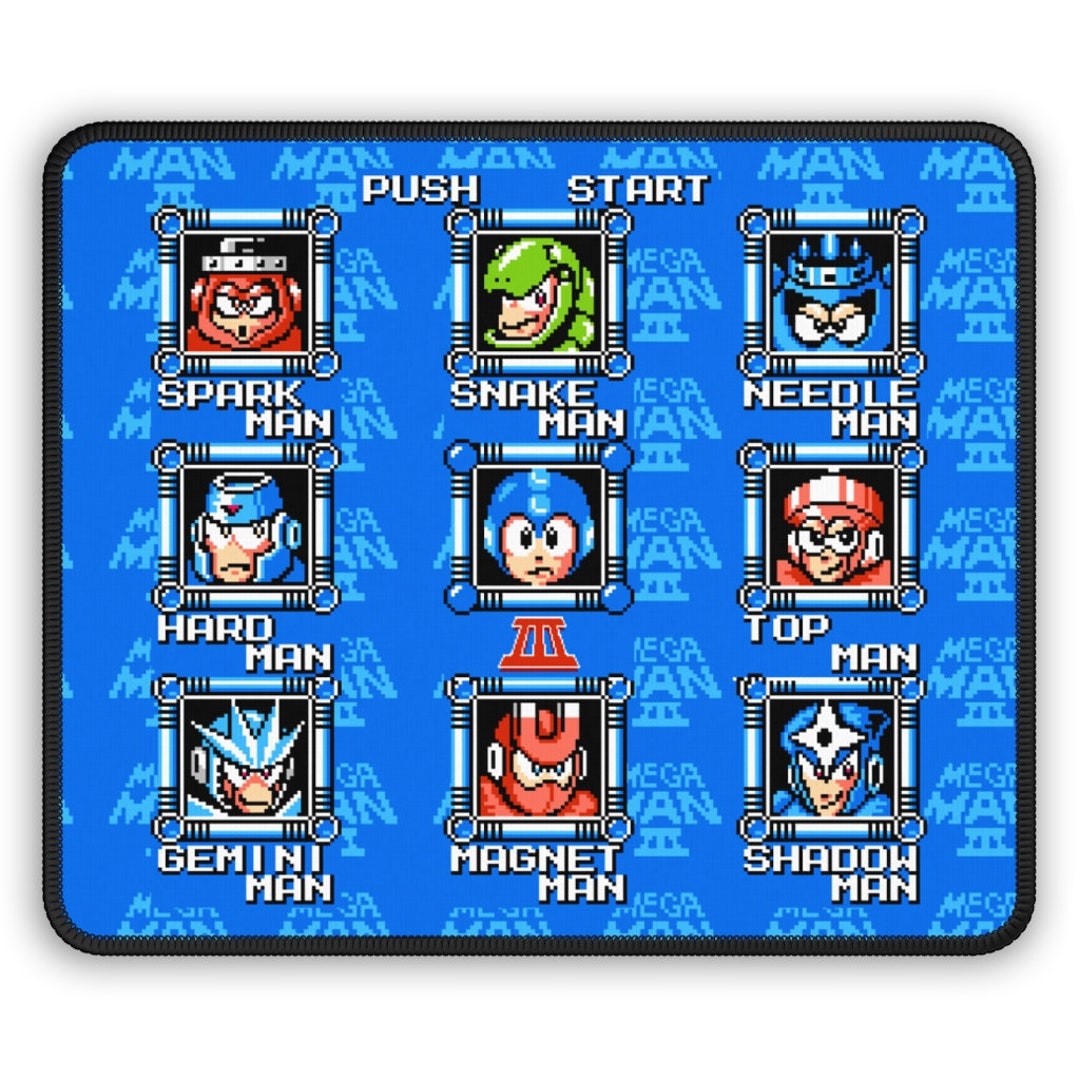 Megaman 3 Boss Stage Select Screen Mousepad Etsy UK
