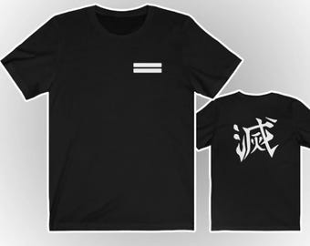Destroy Demons Kanji Front & Back Uniform Cosplay Shirt