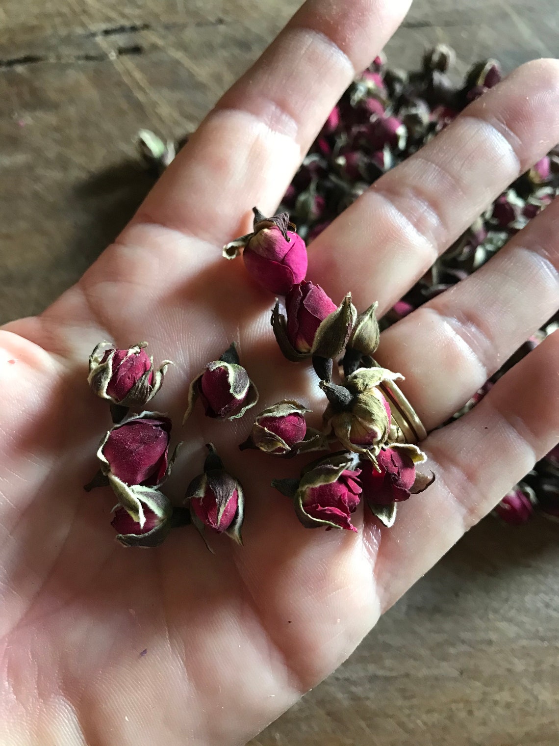 Organic Golden Edge Rose Buds Herbal Tea Edible Flowers Etsy