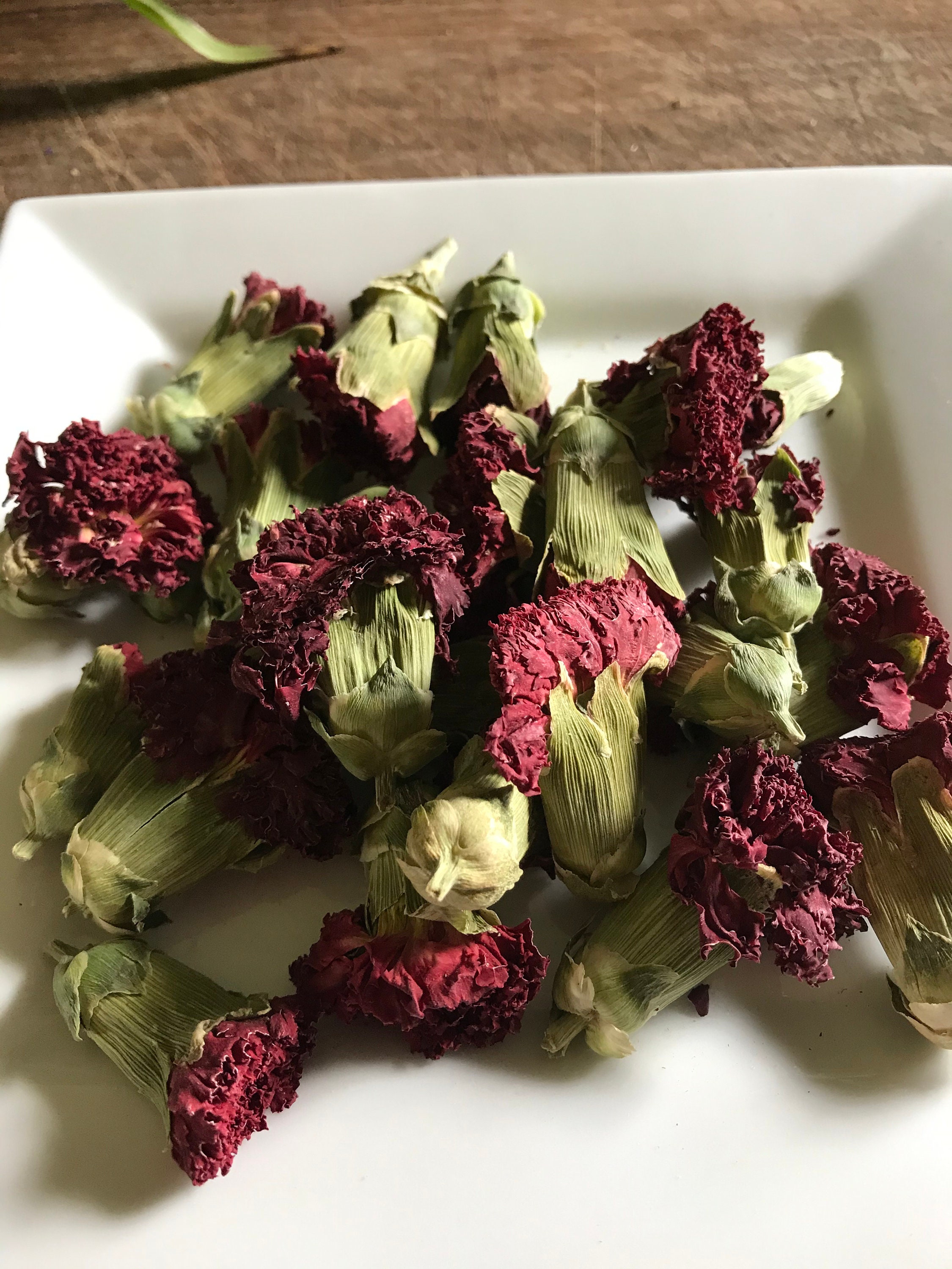 Organic Red Carnation Flowers/Buds Edible Flowers Dried Etsy