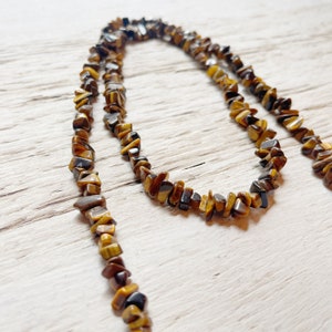 Vintage Tigers Eye Chip Nugget Necklace