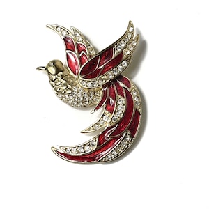 Vintage Giorgio Jeweled Bird Brooch