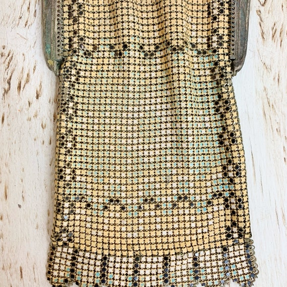 Vintage Art Deco Enameled Mesh Purse - image 4