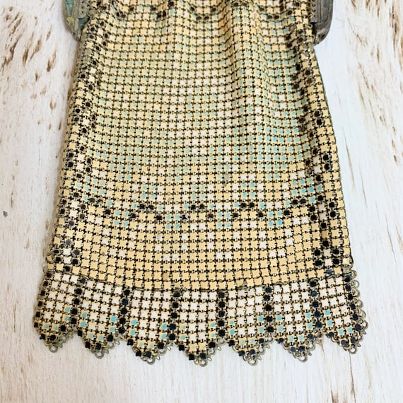 Vintage Art Deco Enameled Mesh Purse - image 2