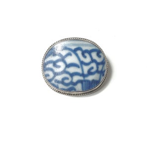 Vintage Blue Waves Brooch