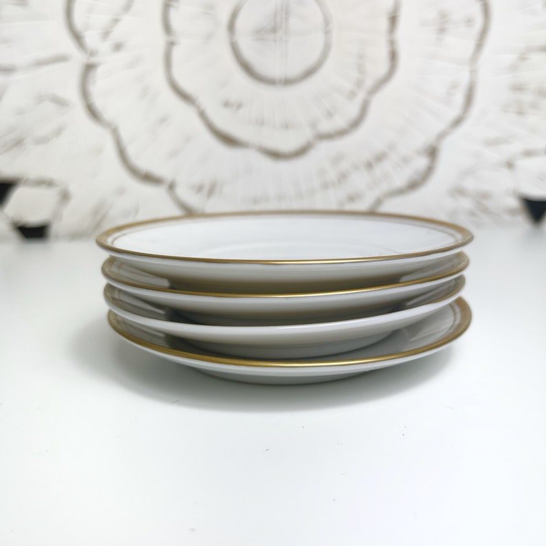 Vintage Tea Cup Plates set of 4 Etsy