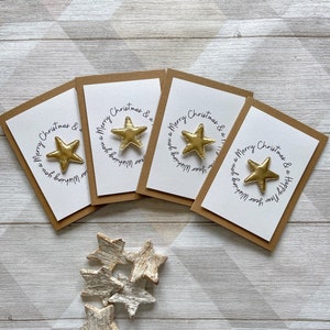 Handmade Christmas Card, Holiday Card, Cute Star Xmas Card, Christmas Greetings Card image 7