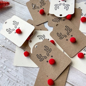 Reindeer Christmas Gift Tags with Twine, Pack of 6, Choice of Twine Colour, Christmas Tags image 7