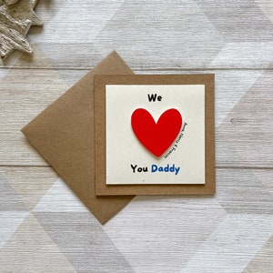 Personalised Fathers Day Card, Birthday Card for Dad, Fathers Day Card for Grandad We <3 you daddy