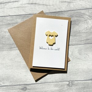 New Baby Card, Sparkle Baby Grow Card, Welcome to the world Card, Card for New Baby image 6