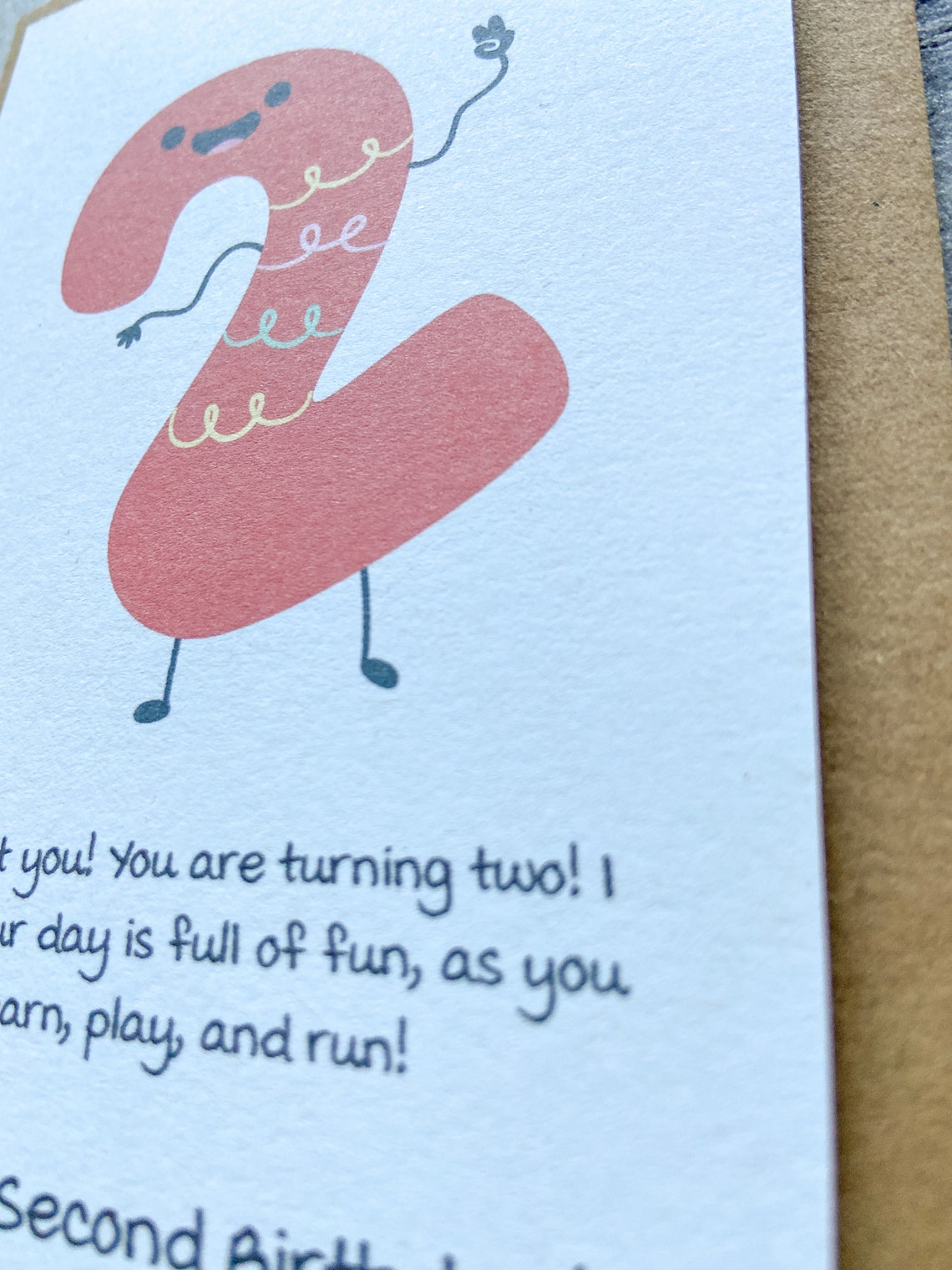 2nd Birthday Card Birthday Card for Child Happy 2nd - Etsy