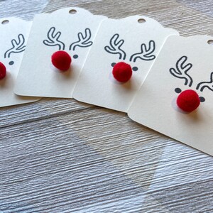 Reindeer Christmas Gift Tags with Twine, Pack of 6, Choice of Twine Colour, Christmas Tags image 5