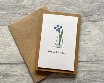 Floral Birthday Card, Birthday Card for Her, Handmade Birthday Card for Friend