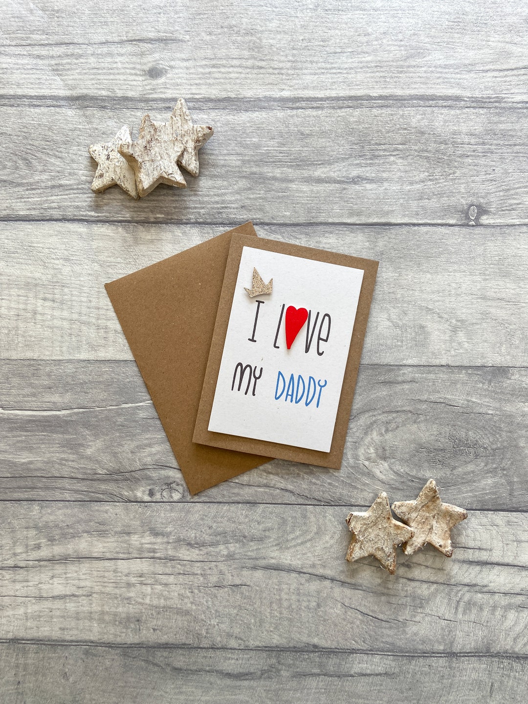 I Love My Daddy Father's Day Card Birthday Card for Dad - Etsy