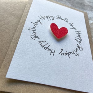 Birthday Card, Heart Birthday Card, Personalised Birthday Card image 3