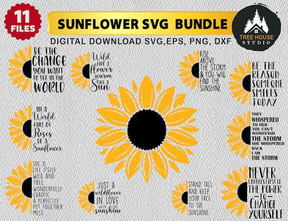 Download Sunflower Quotes SVG bundle sublimation png sunshine SVG ...