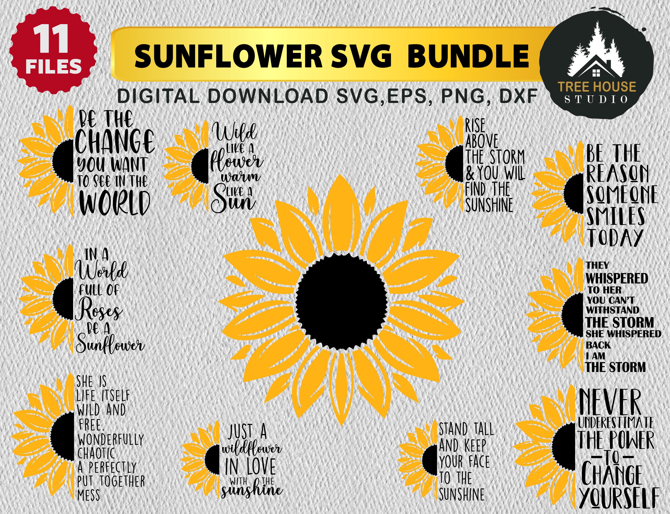 Download Sunflower Quotes Svg Bundle Sublimation Png Sunshine Svg Etsy