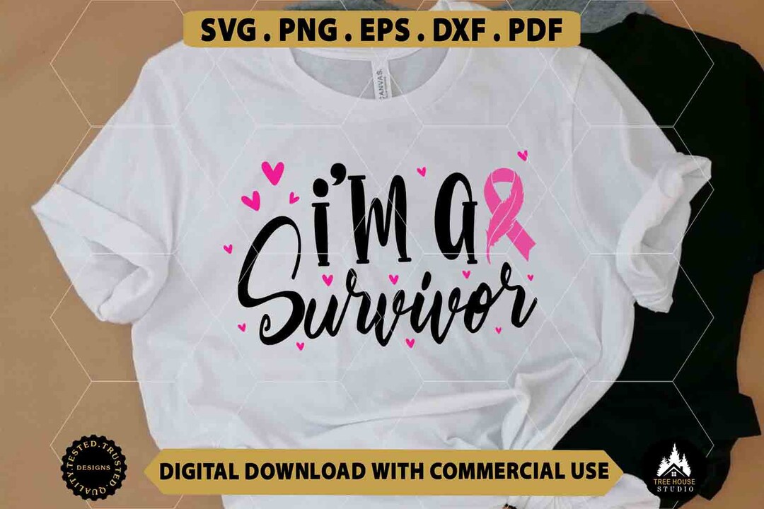 I Am A Survivor Svg, Cancer Awareness SVG, Pink Cancer Ribbon SVG ...