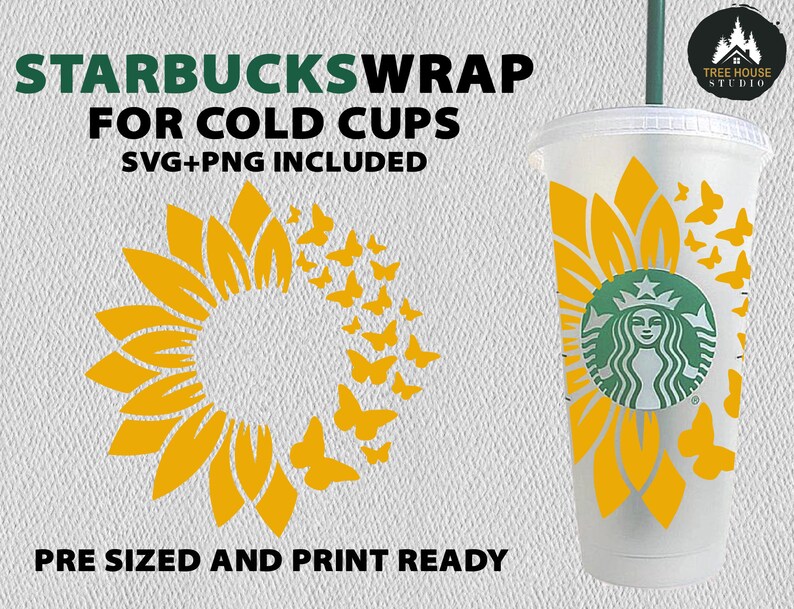 Free Free 197 Sunflower Butterfly Starbucks Svg SVG PNG EPS DXF File