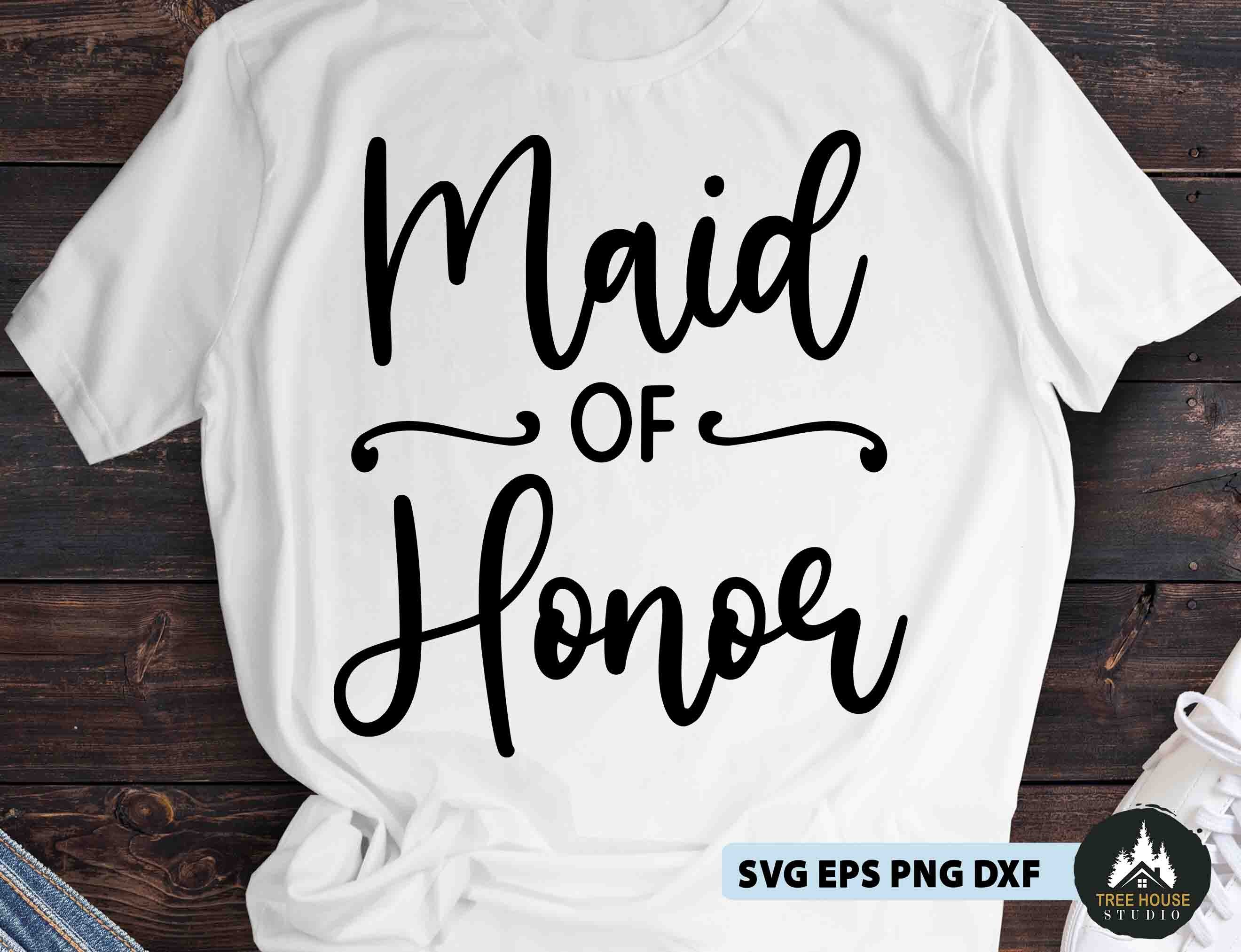 Maid of Honor SVG Cut File digital file wedding svg bride | Etsy