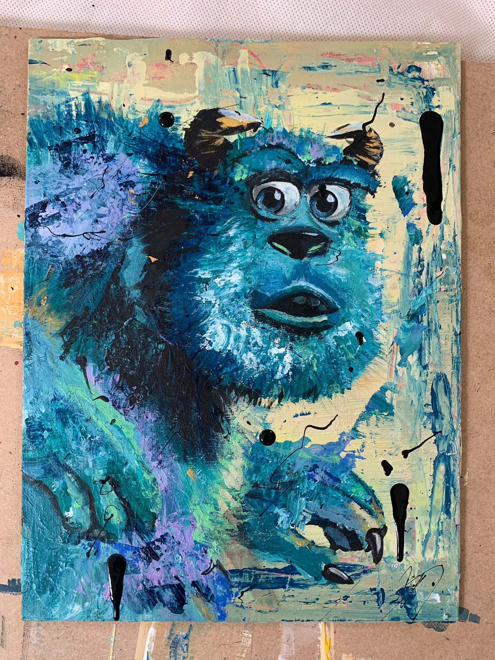 James P. Sulley Sullivan Monsters Inc Pintura - Etsy México
