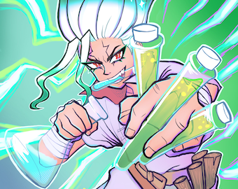 Dr. STONE Senku Print 8 x 8"