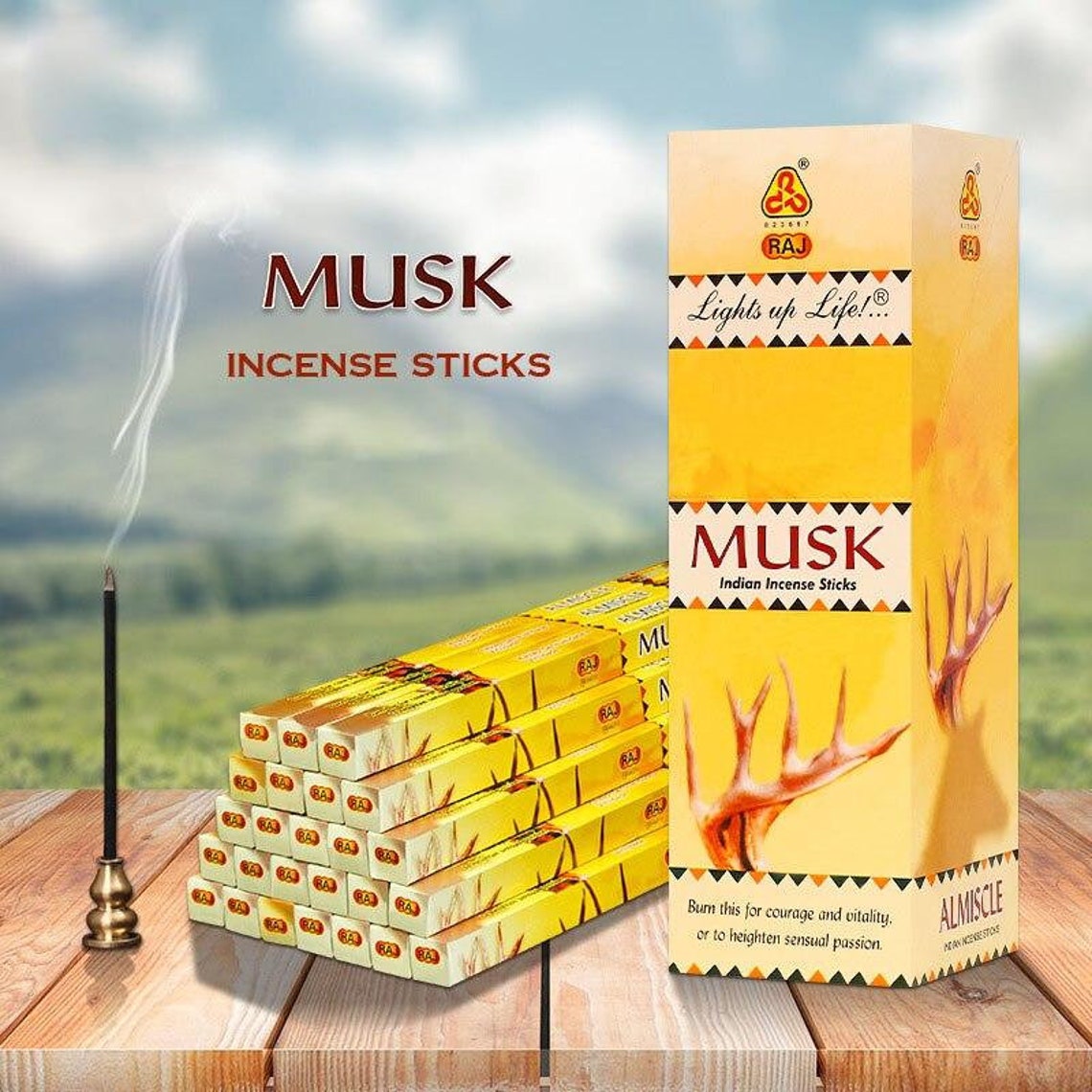 Handmade Indian Incense Sticks Musk Chandan Line Incenses Etsy
