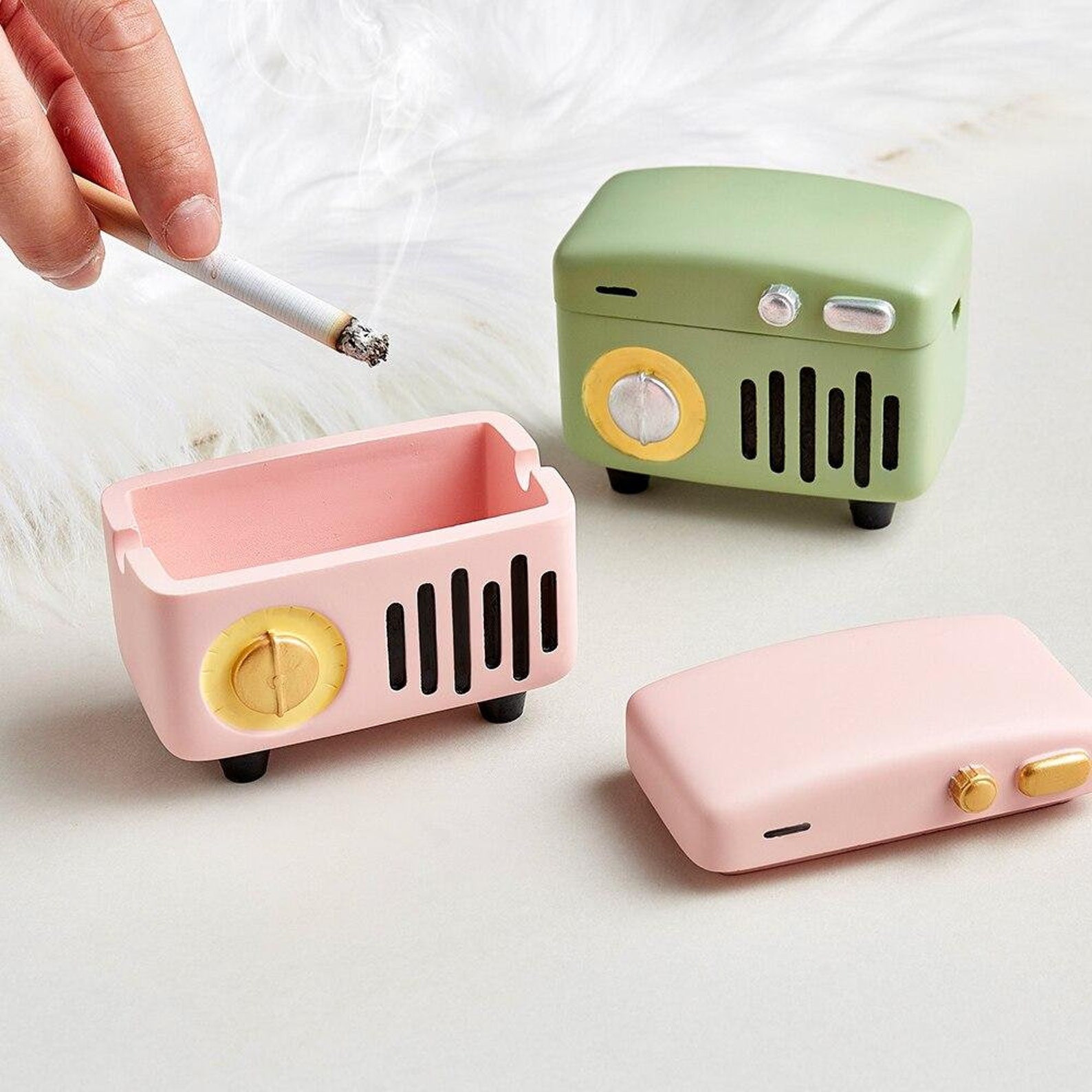 Cute Female ashtray with Lid Modern Home Decoration Portable Etsy