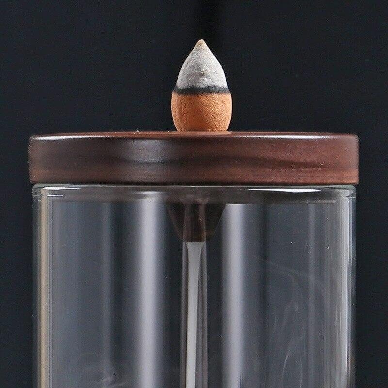 The Lucky Cat Backflow Incense Burner with Glass Cover for Etsy