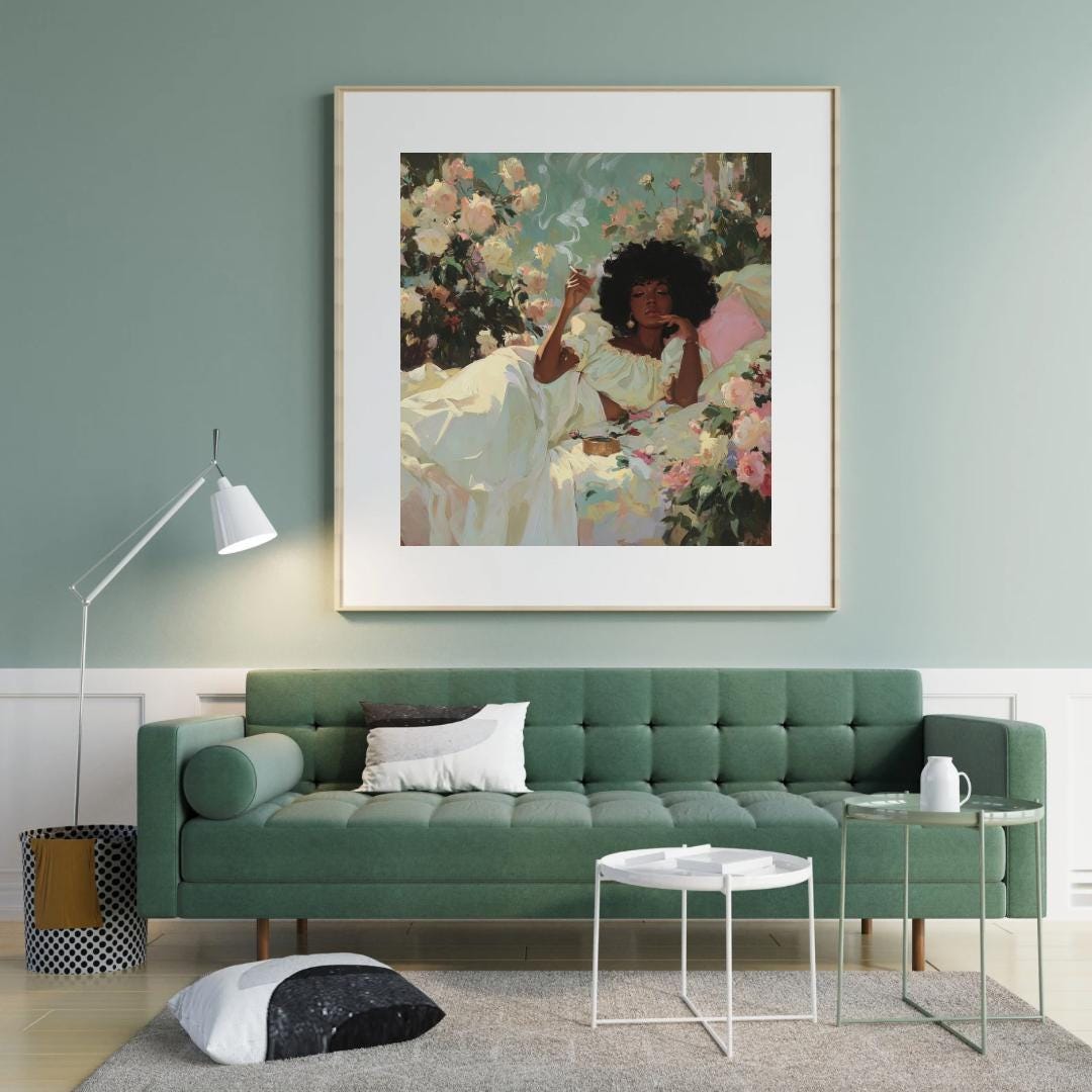 LOUNGE, Black Girl Art, Elegant Art, Magical Art, African American Art ...