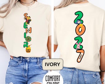 Comfort Colors® Winnie The Pooh Senior 2027 Shirt, Graduation T-shirt, Disney Senior Shirt, Class Of 2027 Graduation Shirt