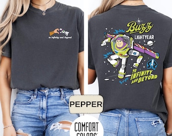Comfort Colors® Retro Buzz Lightyear To Infinity And Beyond Shirt, Toy Story Space Ranger Tee, Toy Story Shirt