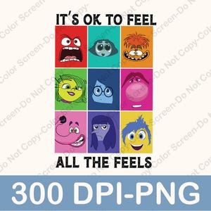Cartoon Emotions Png, It’s Okay to Feel All the Feels Png, Mental Health Matter Png, Cartoon Png, Cartoon Characters Png, Anger, Joy