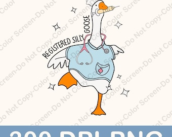 Silly Goose Registered Png, Nurse Png, Nursing Student Png, Nursing Png, RN Png, Nurse Life Png, CNA Png, Cute Nurse Png, Goose Nurse Png