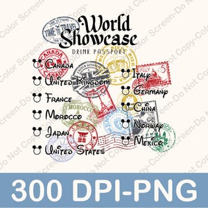 World Showcase Png, Getränkepass Png, Disney Reise Png, Disney Urlaub Png, Disneyland trinken Png, EPCOT Karte Png, Disneyworld Png