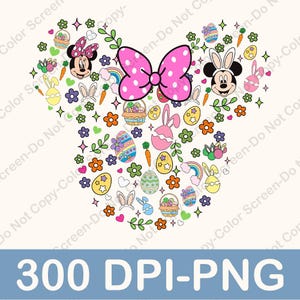 Mickey And Friend Happy Easter Png Bundle, Cartoon Easter Png, Disney Happy Easter Png, Bunny Easter Png, Disney Easter Png, Easter Png